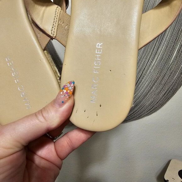 Marc Fisher Prisca Ball Studded Sandals Sz 10 - Picture 6 of 7